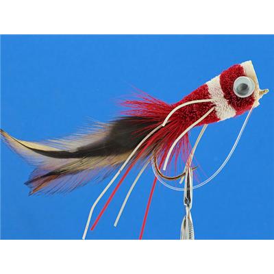 Popper Bass Bugs Rouge/Blanc