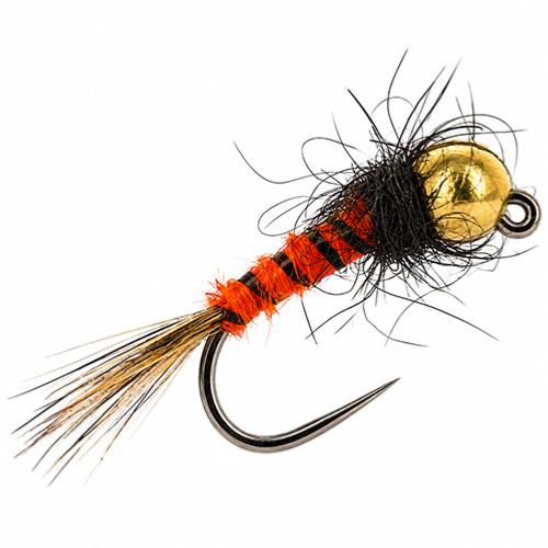 Jig Orange Black Barbless