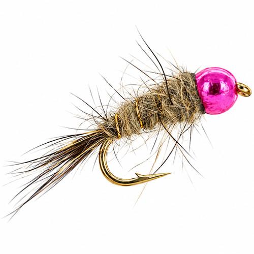 Oreille Lièvre Rose métallique Barbless