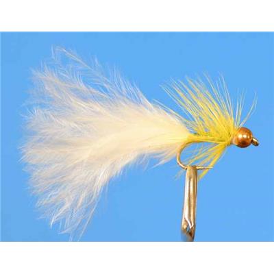 Soft Buzzer Marabou Jaune/Blanc