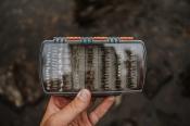 Tacky Pescador Fly Box - Medium - Clear - Burnt Orange