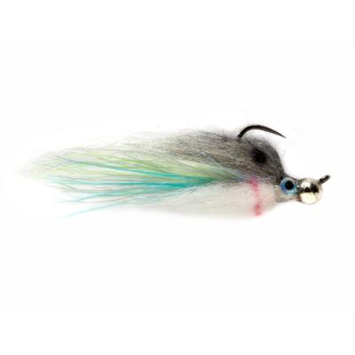 Barbless Jiggy Fat Minnow Grey & White