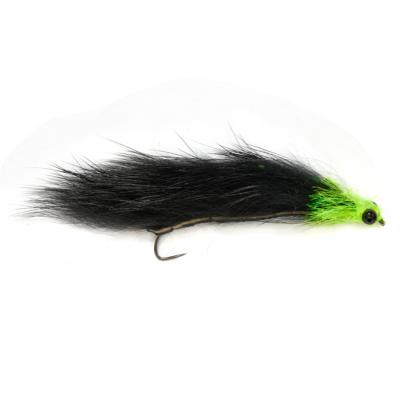 Mini Weighted Snake Black & Green Barbless