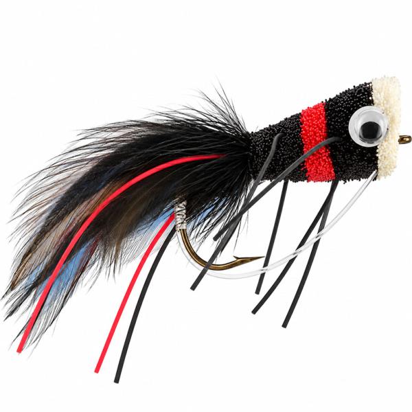 Popper Bass Bugs Red Black