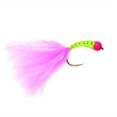 Puddle Bug Chartreuse & Pink Barbless