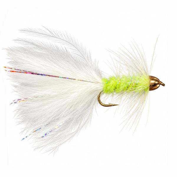 Wolly Bugger Cône Jaune/Blanc