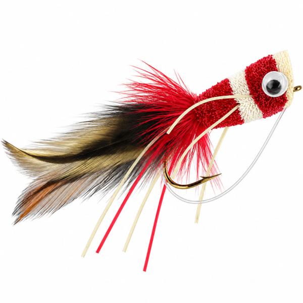 Popper Bass Bugs Rouge/Blanc