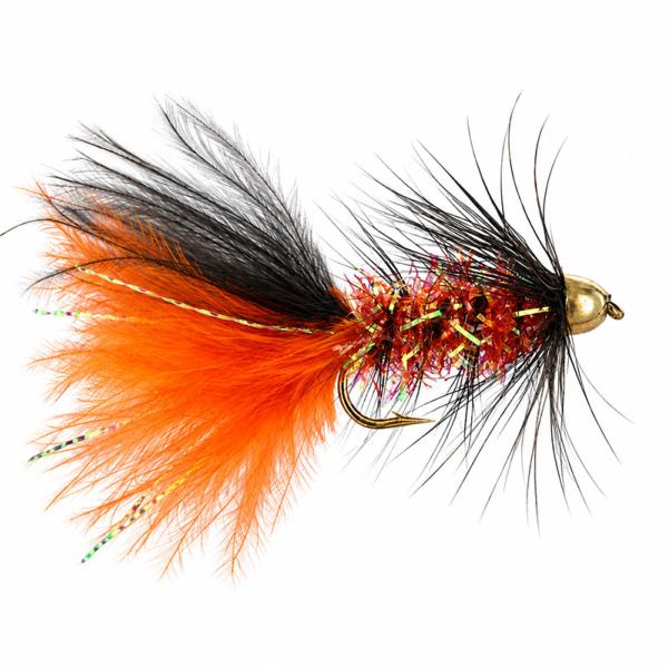 Wolly Bugger Orange Black Cône