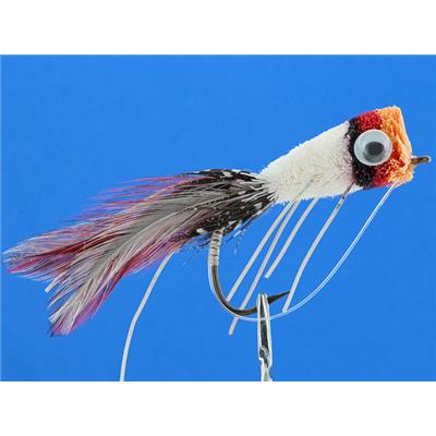 Popper Bass Bugs White Orange